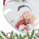 12 pcs Photo Ornaments for Christmas Tree - Decorative Clear Photo Frames - Small Frames for Festival Decoration, Portable Dangling Ornaments for Wall.