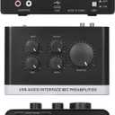 USB Audio Interface with 2X XLR/TRS Inputs, Phantom Power, USB-A/C Connectivity Perfect for Recording, Live Streaming, Podcasting Home Studio Use by Musicians Content Creators(OS3)