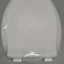 YASFEL Toilet Seat with Toddler Toilet Seat Built in, Plastic, Elongated Slow Close with Magnets For Potty Training For Kids & Adults (White, 18.5)