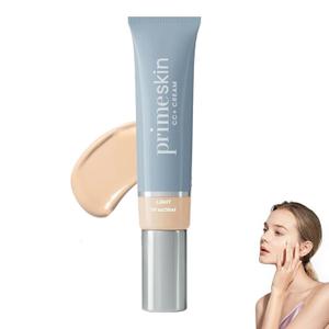 Primeskin Cc Cream for Older Women,Primeskin Cc Cream, Foundation MakeupPrime Skin Cc Cream, Liquid Foundation 1.8 Fl Oz/30ml (LIGHT)