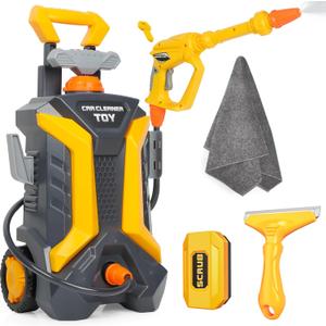 Toddler Outdoor Playset Kids Cleaning Car Toy with Real Spray Car Wash Water Gun for Kids 3+ Manual Pressure Washer Toy