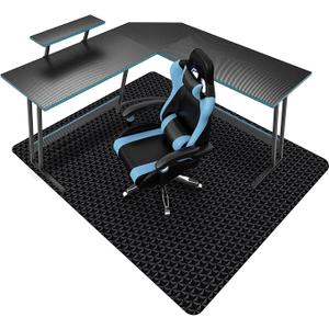 Office Chair Mat for Hard Floor, SALLOUS 63" x 51" Large Office Chair Mat, Gaming Chair Mat for Hardwood Floor, Multi-Purpose Floor Protector Desk Chair Mat for Home Office (Black)