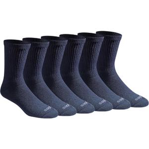 Dickies Men's Dri-Tech Mid-Crew Comfort Length Moisture Control Socks (6, 12 Pairs) (X-Large)