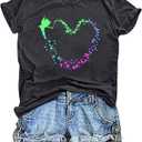 Magical Shirt for Women Funny Graphic Tee Family Vacation Short Sleeve Tops Summer Casual Tops L