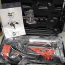 Ecarke Cordless Grease Tool Compatible with Milwaukee 18V Battery, 12000PSI Max Electric Grease Tool, Dual Pistol & in-Line Grip, Works with Bulk & Cartridge Grease, 39" Hose & 4 Couplers (Tool Only)