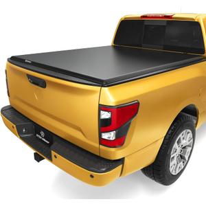 YITAMOTOR Soft Tri-Fold Tonneau Cover Fits for Nissan Frontier(NO Mxico) 5ft Bed 2005-2025, Effortless Installation, Improved Fuel Efficiency, and Unsurpassed Durability