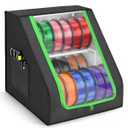 FANGSUN 3D Printer Filament Storage Box Holds Up to 21 Spools, 2-Tier Filament Rack and Organizer Box with Stable Trapezoid Frame and Pockets for 3D Printing Enthusiasts in Home, Studio, or Workshop