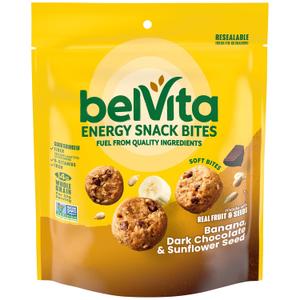 belVita Energy Snack Bites, Banana, Dark Chocolate and Sunflower Seed, 5 oz July 17, 2025
