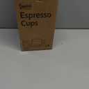 Sweese 2.5 Ounce Espresso Cups Set of 4, Porcelain Stackable Coffee Cups with Saucers and Metal Stand, Multicolor