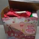 HUITEM Baby Doll Stroller Toys Set, 17 PCS Baby Doll Accessories Stroller Toys with Baby Dolls,2 Sets Doll Clothes, Playpen, Handbag, Feeding Nursery Pretend Play Gifts for Girls Toddlers 3 4 5