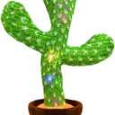 Dancing Mimicking Talking Cactus Toy,Funny Gift for Toddler 1 2 3 Year Old Boy Girl,Singing Record Repeat What You Say Light Up Baby Infant Toys 6-12 12-18 Months (Volume Adjustment)