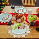 Christmas Placemats Set of 6 Christmas Decorations Indoor Round Placemats for Winter Holiday Party Kitchen Dinning Decorations