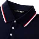 MagnaMan Slim Fit Short Sleeve Polo Shirts for Men - Cotton, Business Casual Stretch Shirt, Breathable Golf & Office Wear (S)