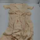 Elegant Yellow Waffle Linen Dress, Size Small