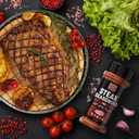 Steak Seasoning BBQ Rub Mix - Gluten Free & Low Sodium Meat Seasonings for Beef, Rib & Ribeye. Steak Seasoning for Grilling. BBQ Seasonings for Cooking. Steaks Salt Blend. Smoking Steaks Rubs. 4.1oz