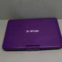 BOIFUN 17.5" Portable DVD Player with 15.6" Large HD Screen, 6 Hours Rechargeable Battery, Support USB/SD Card/Sync TV and Multiple Disc Formats, High Volume Speaker, Purple