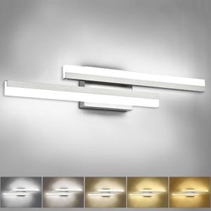 PRESDE 24 Inch LED Vanity Light Brushed Nickel Bathroom Light Fixtures Over Mirror Modern Bath Lighting Bar 5CCT