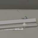 Cordless Light Filtering Mini Blind - 35 Inch Width, 48 Inch Length, 1" Slat Size - Pearl White - Cordless GII Morningstar Horizontal Windows Blinds for Interior by Achim Home Decor