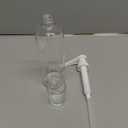 VITVITI Plastic Mouthwash Dispenser for Bathroom, 17 OZ Pump Mouth Wash Container Bottle with Cup, Clear Refillable Mouthwash Dispenser with Labels