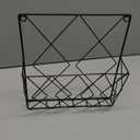 Wall-Mounted File Organizer, Metal Wall File Holder, Magazine Rack, Space-Saving Design, Ideal for Home Office, Workspace, and Study Room Organization (Black)