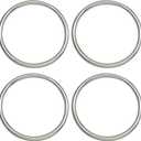 ISDVBUY 4 Pack 3 inch Heavy Duty Metal O Ring, 304 Stainless Steel Rings Multi-Purpose O-Ring, Seamless Big Ring for Macrame Dog Leashes