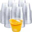 Prestee 200-Pack - 9oz Clear Plastic Cups - Durable Disposable Plastic Wine Glasses for Party, Weddings, and Catering - Small Drinking Glasses for Cocktails and Beverages - Heavy-Duty Fruit Punch Cups
