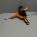 Drain Auger, Clog Remover with Drill Adapter, 25 Feet Flexible Plumbing Snake Use Manually or Powered for Kitchen, Bathroom and Shower Sink, Comes with Gloves (orange)