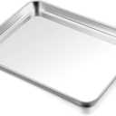 TeamFar Baking Sheet, 17.6 x 13 x 1 Stainless Steel Large Cookie Sheet Baking Tray Pan for Oven, Non-Toxic & Healthy, Rust Free & Heavy Duty, Mirror Finish & Dishwasher Safe