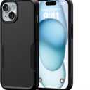 NTG2023 New Designed for iPhone 15 Case, Heavy-Duty Tough Slim Shockproof, Phone Case for iPhone 15 (6.1 Inch), Black