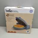 bella Flip-n-Store Waffle Maker, EverGood Ceramic Nonstick Coating, Fits-anywhere Kitchenware, Power Indicator Light & Touch Handle, 7 Wide & 1" Deep Plates, 1000 Watt, Surf