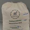 Purevana 100% Merino Wool Mattress Topper for Back Pain Relief Natural Handmade Merino Wool Pad 2 Inches Thick Cooling Breathable with 2 Elastic Straps, Ivory Queen 60x80 Inches