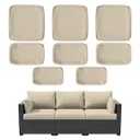 Kimunuk 8-Piece 25.6 in. Outdoor Replacement Lounge Cushion Covers Grass Green 8-Covers-Gras