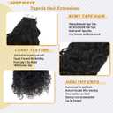 Tape in Water Wave Hair Extensions Human Hair #1B Natural Black Remy Hair Tape ins Double Sided Skin Weft 20Inch Extensions Loose Curly Remy Human Hair Tape in Extensions for Black Women 20PCS 50G