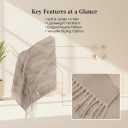 Winter Scarf for WomenCashmere Feel Pashmina Shawl, Warm Fashion Blanket Wrap & Gift (Beige)