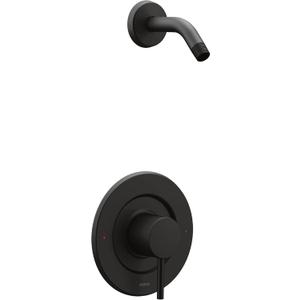 Moen Align Matte Black Posi-Temp Pressure Balancing Modern Shower Trim Kit without Showerhead, Valve Required, T2192NHBL