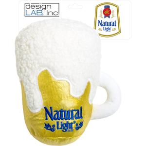 design LAB, Inc. Natural Light Dog Toy | Soft Plush Toy Beer Mug | Novelty Gift for Beer Lovers | Froathy Beer Toy for Large Dogs