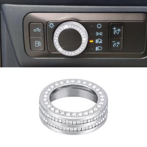 LECART Car Bling Accessories Fit for Ford Maverick XL XLT Lariat 2025 2024 2023 2022 Glitter Headlight Switch Knob Cover Auto Interior Decoration Stylish Metal Decal Sticker Decor Trims