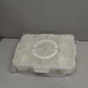 Snackle Box Container 8-Section,Clear Divided Tray w/Secure Lid & Handle,Perfect Organizer for Fruits, Veggies, Candy & Charcuterie,Dishwasher Safe,Ideal for Travel, Parties & Picnics!(1)