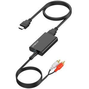 AUTOUTLET ARC to 3.5mm Audio Extractor, HDMI ARC Converter for TV to Headphones, Speakers, Amplifiers, Supports Stereo Output, CEC Remote Volume Control, Compact for Home Entertainment(Support CEC)