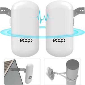 Point to Point 1.5KM Long Range Wireless Bridge with Bracket Mount for Starlink Internet - Reliable 5.8G 450Mbps CPE WiFi Bridges with 8dBi Antenna for Outdoor IP65 Waterproof, 2-Pack