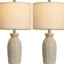 22.75" Table Lamps for Living Room Small Lamps for Bedroom Bedside Lamps Set of 2 Boho Lamps for Night Stands Nightstand Lamp Farmhouse Vintage Rustic Modern Side End Table Lamp Light Home Deco Gifts
