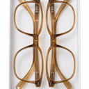 OPTOFENDY Reading Glasses +2.50 Magnification, Brown Transparent Square Frames (2 Pack)