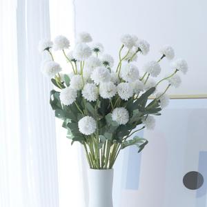 10 Pcs White Kiku Flower Fake Mums Long Stem Flowers,Faux Kiku Flower Bulk,Silk Flowers Mini Chrysanthemum Floral Arrangements,Artificial Flowers Chrysanth Mini Fake Flower