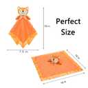 Pro Goleem Fox Security Blanket Orange Soft Baby Lovey Unisex Lovie Baby Gifts for Newborn Toddler Snuggle Toy Stuffed Animal 16 Inch