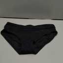 Tempt Me Women Mid Rise Bikini Bottoms Full Coverage Swimsuit Ruched Scrunch Swim Bottom (Large, Black)