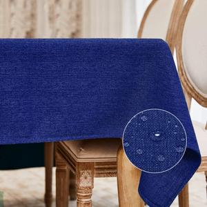 BALCONY & FALCON Rectangle Tablecloth Washable Wrinkle Resistant and Water Proof Table Cloth Decorative Linen Fabric Tablecloths for Dining Parties Kitchen Wedding and Outdoor Use (Royal Blue, 57x118)