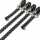 Modular Straps (4-Pack), Flexible Multi-Tool, Gear Strap for Outdoor Adventure, Survival, Camping, Travel, EDC (Black)