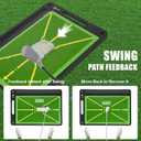 Golf Mat Pro Premium Swing Training Mat for Analyzing Swing Path and Ball Impact, Replaceable Golf Practice Mats for Indoor Outdoor Hitting Training, Gifts for Men