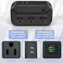 Voltage Converter US to Europe with 4 USB + 3 AC Outlets, 2300W Power Converter European Travel Plug Adapter for EU/UK/Italy/Asia/India/South Africa/Australia