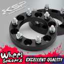 6X5.5 Wheel Spacers, KSP Forged 1"(25mm) 6x139.7mm to 6x139.7mm Thread Pitch M12x1.5 Hub Bore 108mm Adapters for Tacoma 4Runner Tundra FJ Land Cruiser Black, Not Hubcentric